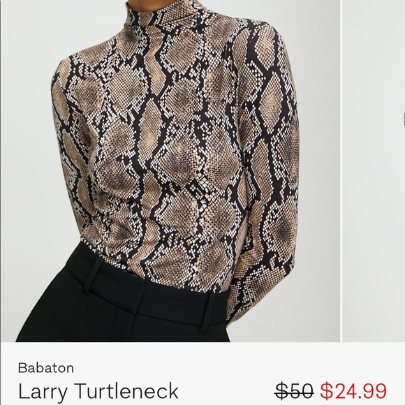 Babaton snakeskin Larry turtleneck